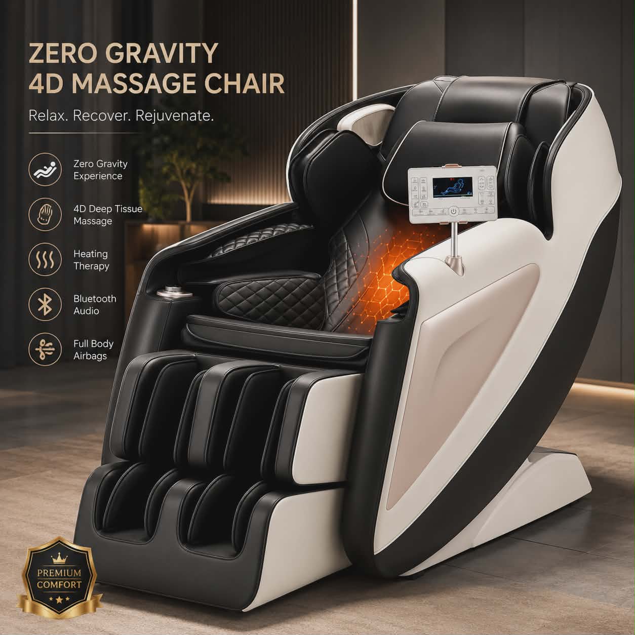 4D Zero Gravity Massage Chair — Full Body Luxury Relief