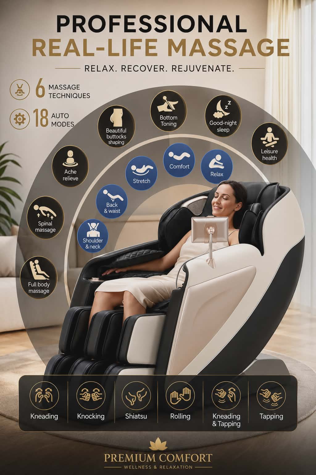 4D Zero Gravity Massage Chair — Full Body Luxury Relief