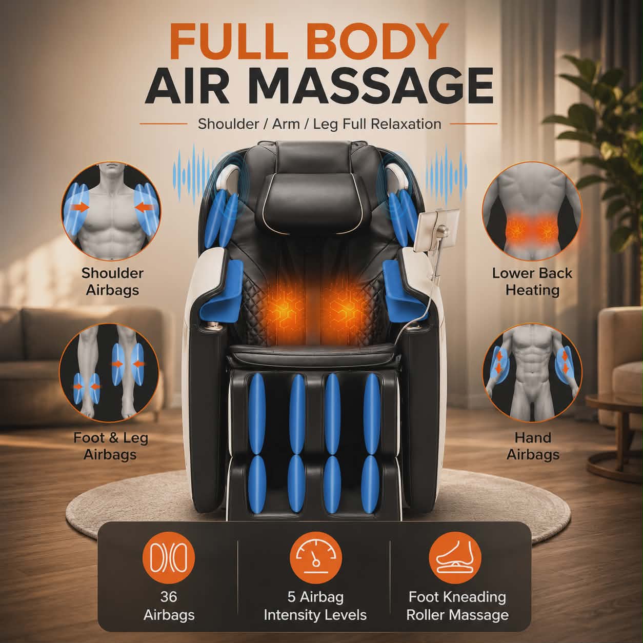 4D Zero Gravity Massage Chair — Full Body Luxury Relief