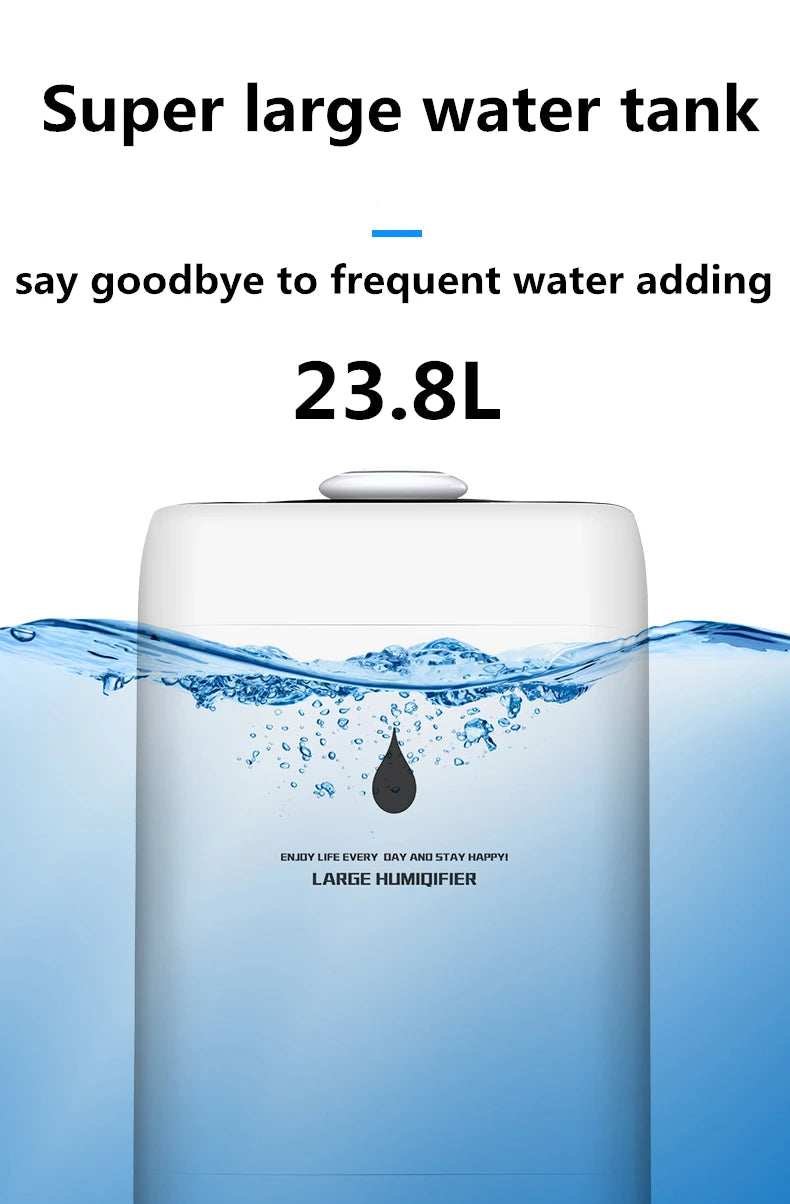 AirLux™ Pro — 23.8L Smart Ultrasonic Humidifier for Large Spaces
