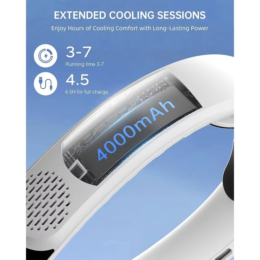 Turbo Neck Fan Pro — Hands-Free Bladeless Cooling Fan