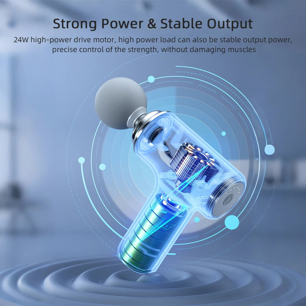 Portable Mini Massage Gun | 6-Speed Deep Tissue Percussion Therapy for Full Body Relief