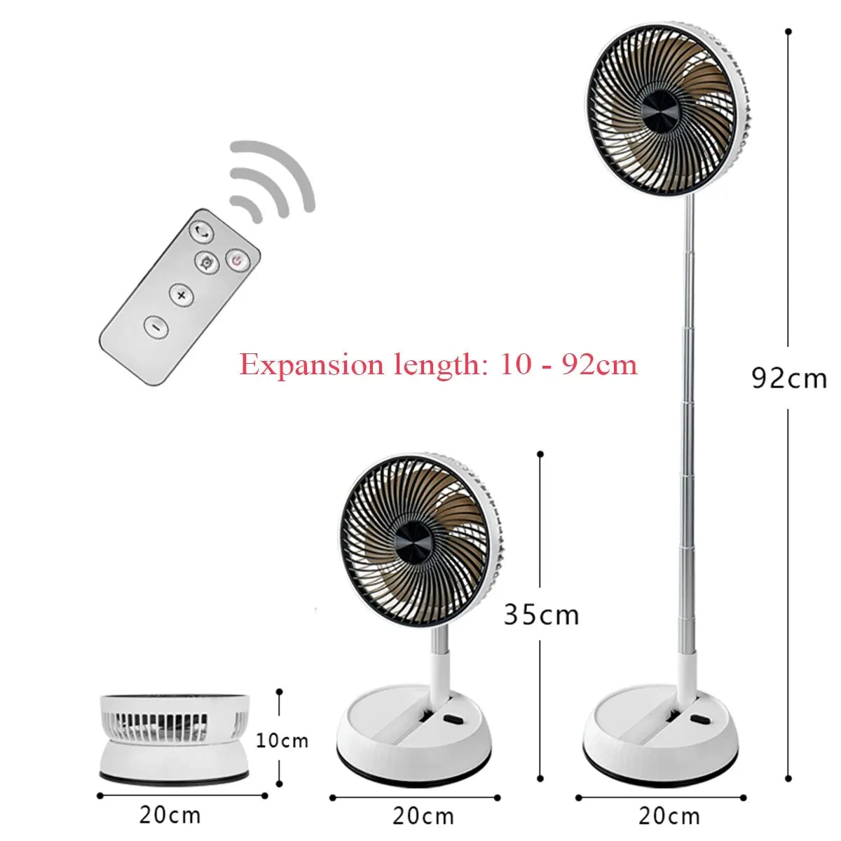 360° Cordless Tower Fan — Whisper-Quiet, Rechargeable & Remote-Controlled