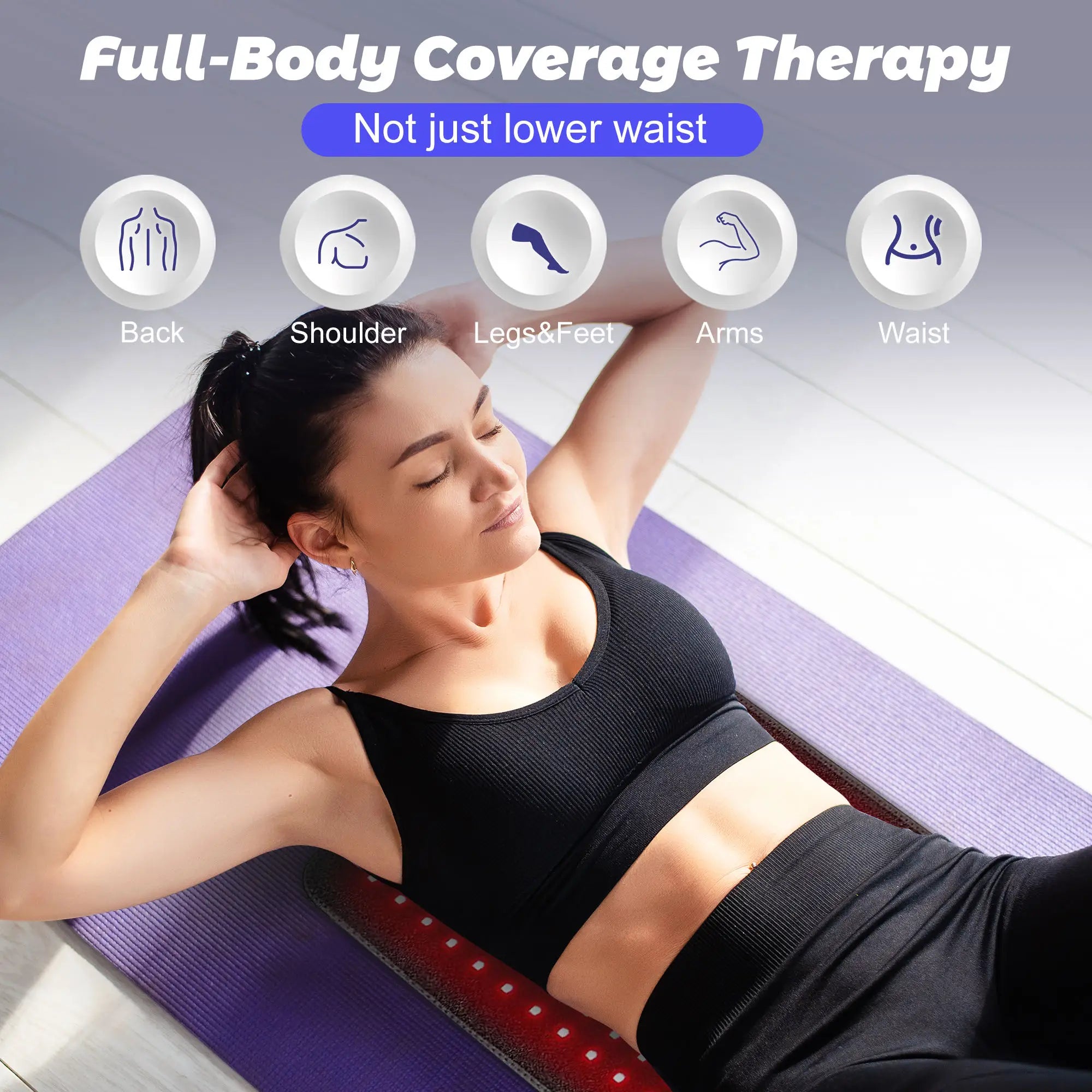 Red & Near Infrared Light Therapy Belt | 660nm & 850nm Wearable Recovery Wrap