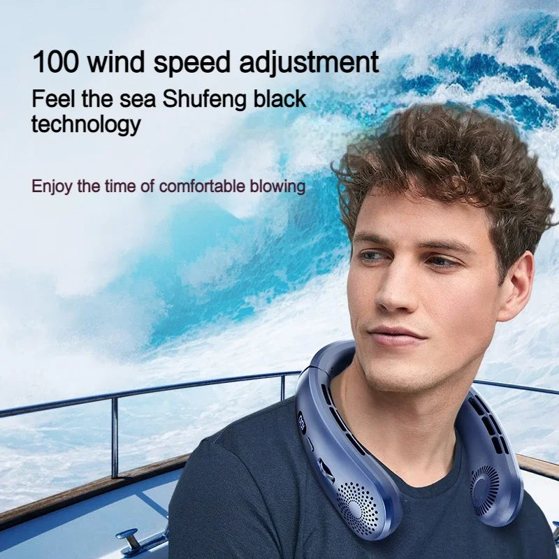 CoolBreeze Pro™ Neck Fan — Hands-Free Personal Cooling, Anywhere