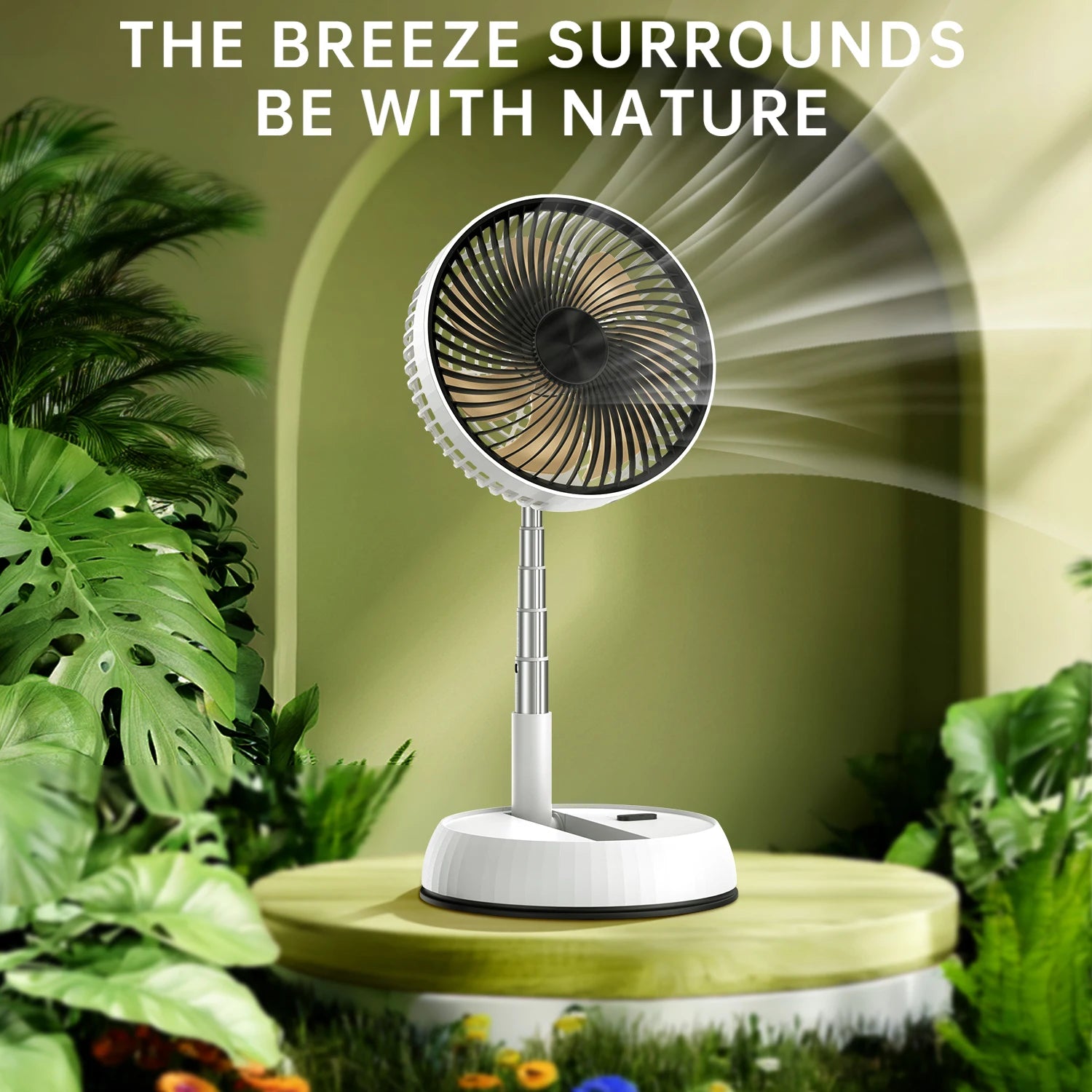 360° Cordless Tower Fan — Whisper-Quiet, Rechargeable & Remote-Controlled