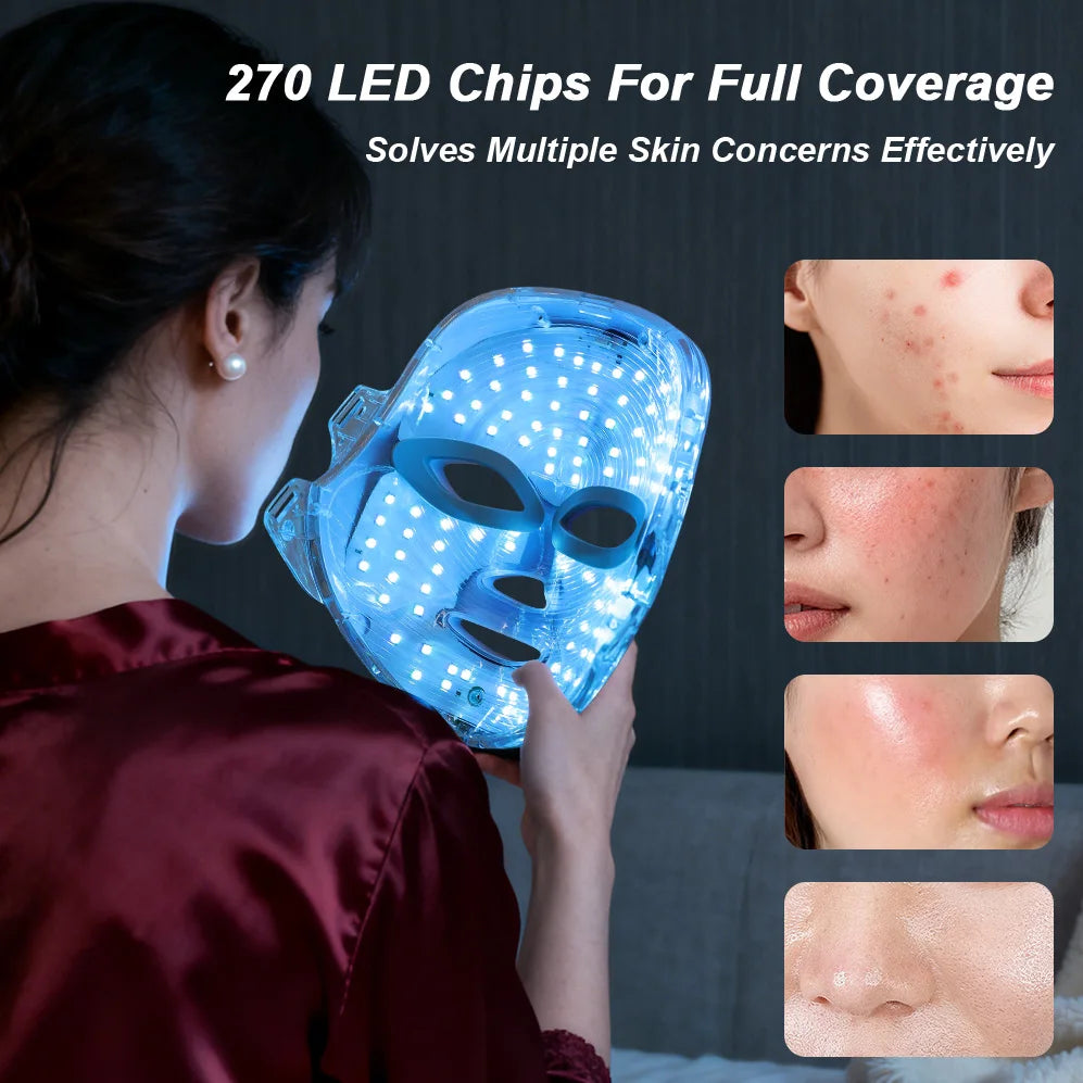 270 LED Facial Therapy Mask | 7-Mode Light Therapy for Glowing, Youthful Skin
