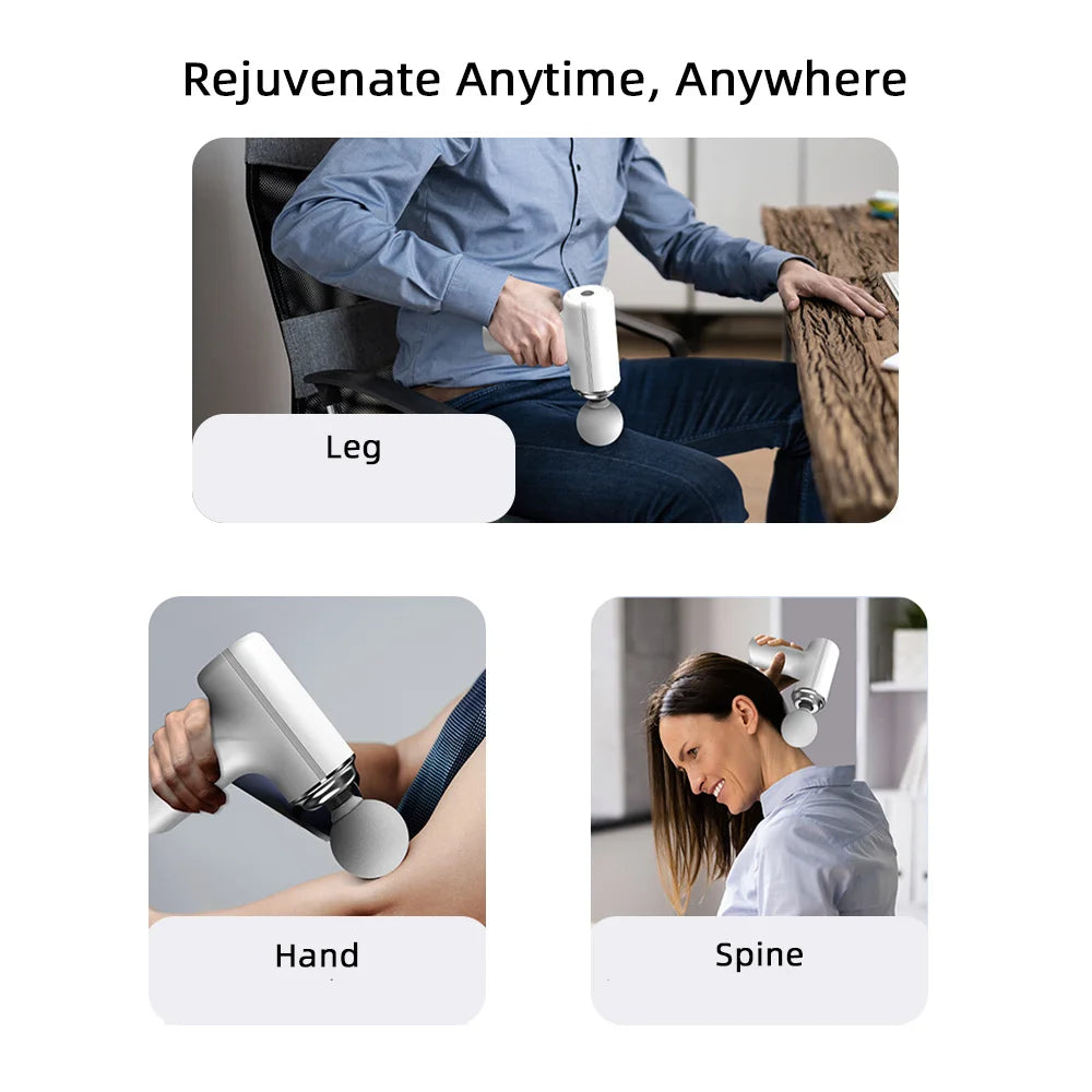 Portable Mini Massage Gun | 6-Speed Deep Tissue Percussion Therapy for Full Body Relief