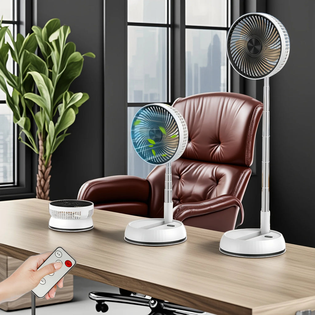 360° Cordless Tower Fan — Whisper-Quiet, Rechargeable & Remote-Controlled