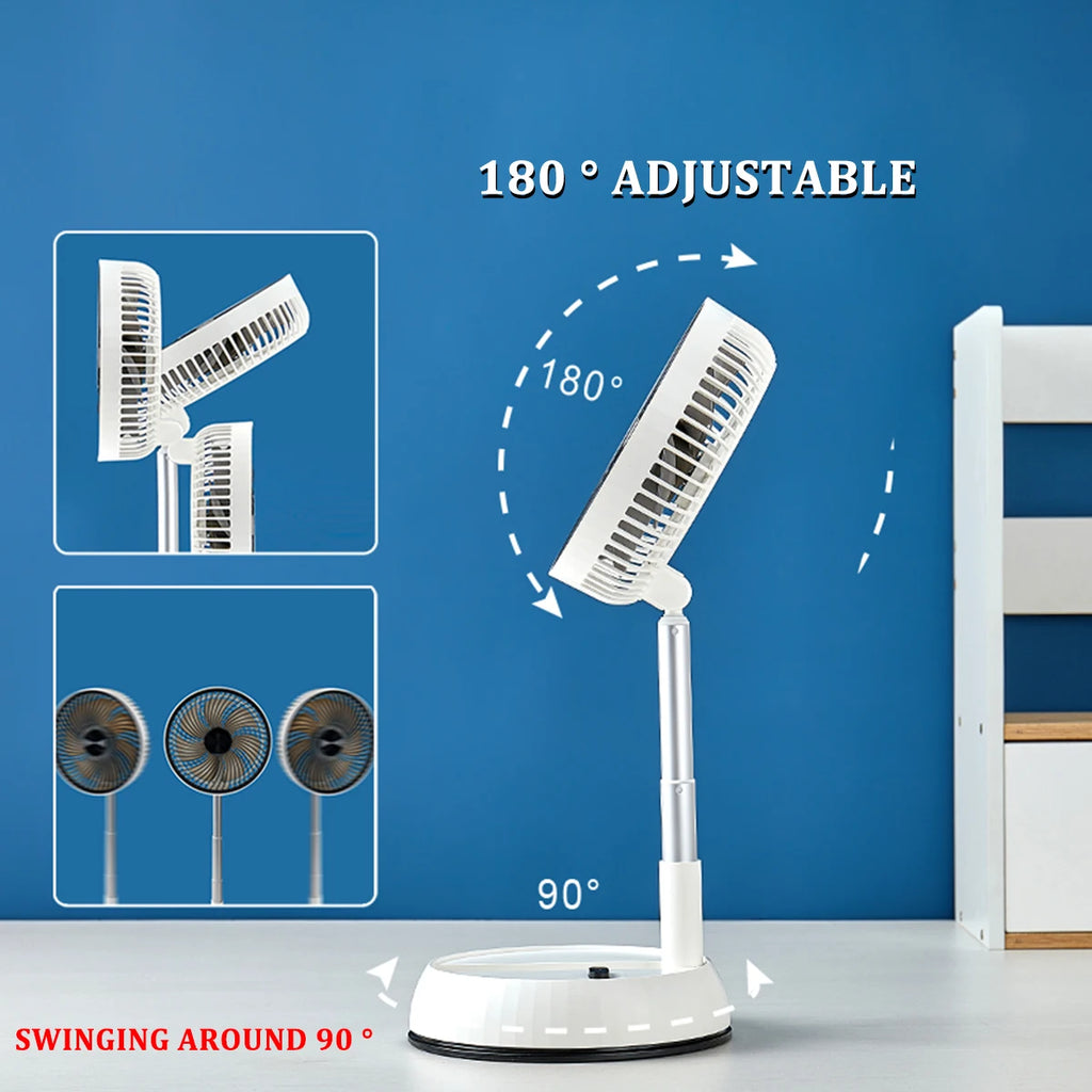 360° Cordless Tower Fan — Whisper-Quiet, Rechargeable & Remote-Controlled