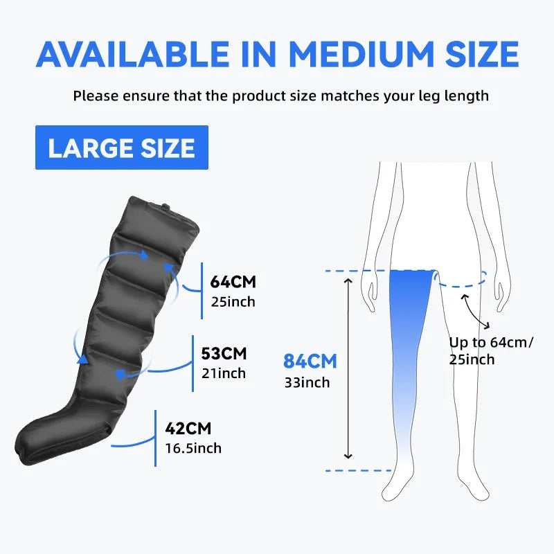 Air Compression Leg Massager | Deep Relief for Feet, Calves & Thighs