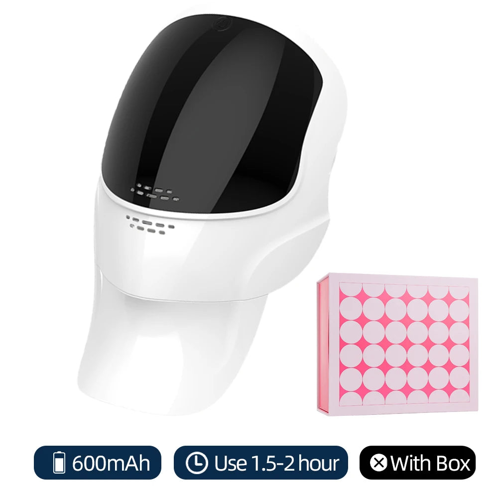 Wireless LED Face & Neck Beauty Mask | 7-Color Light Therapy for Skin Rejuvenation