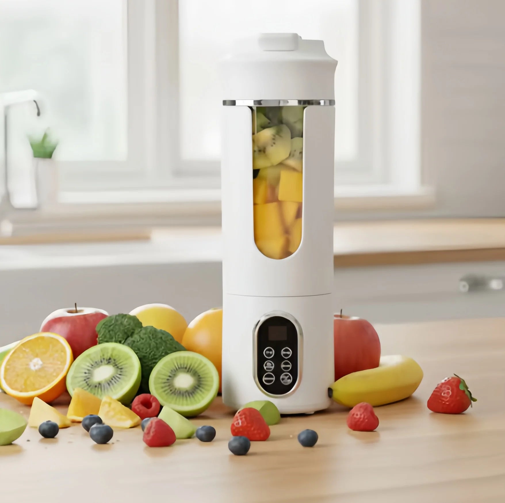 VitaBlend Pro™ Portable Blender — 12-Blade 530ml Smart Juicer with 4 Preset Modes