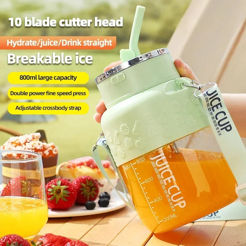 ProBlend™ Portable Juicer — 10-Blade Wireless Blender for Fresh Juice Anywhere
