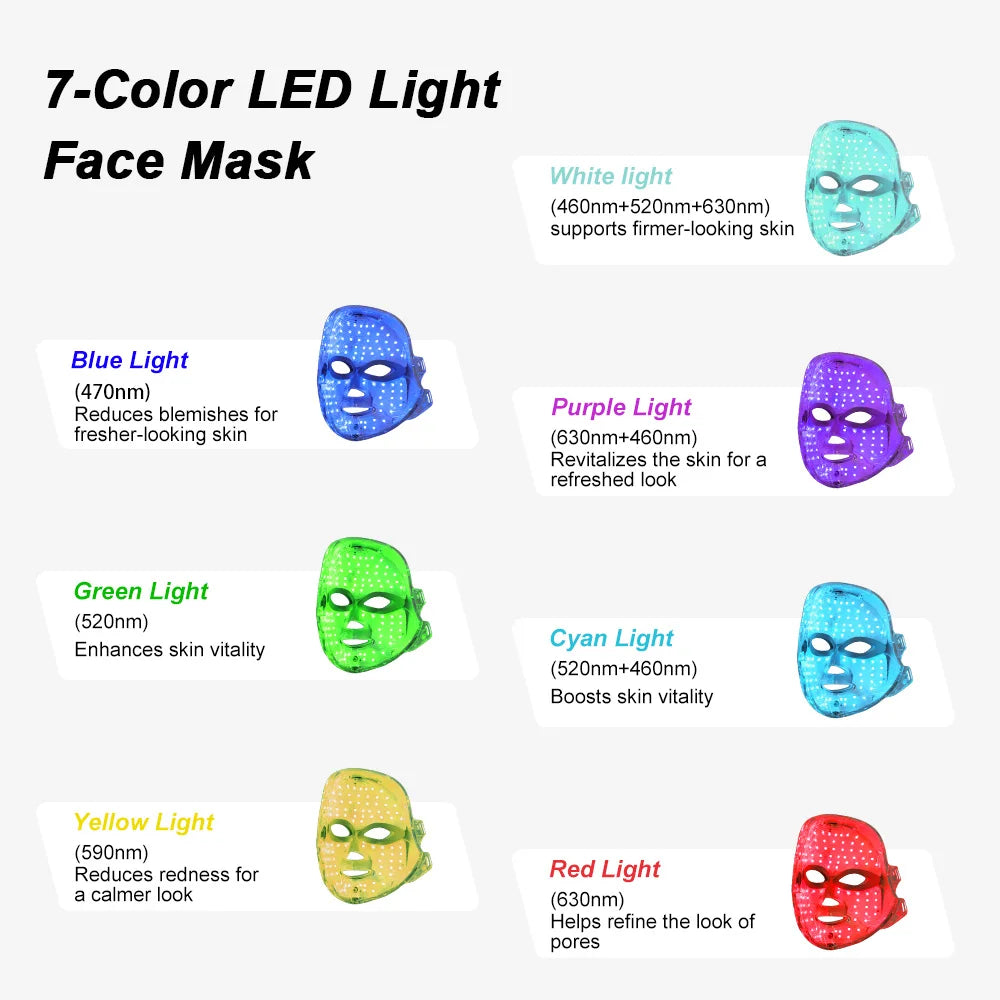 270 LED Facial Therapy Mask | 7-Mode Light Therapy for Glowing, Youthful Skin