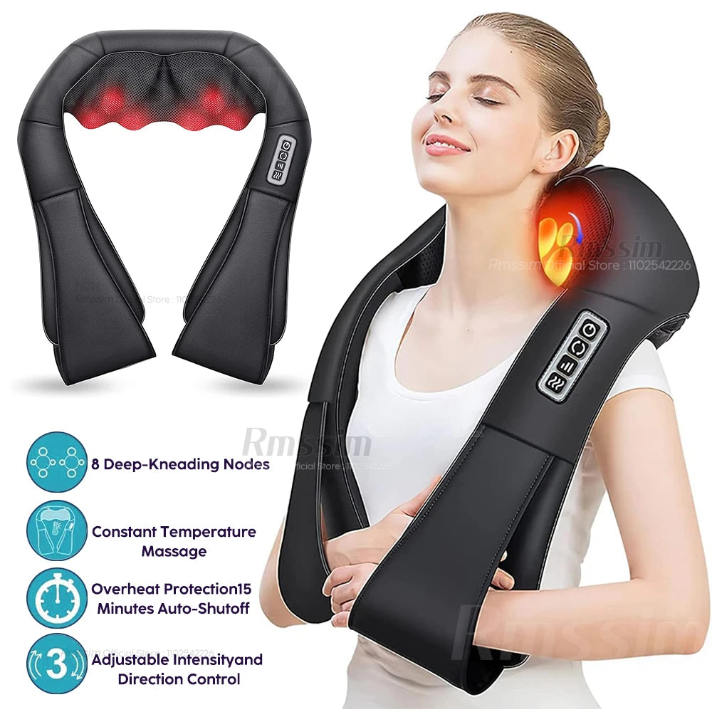Say Goodbye to Neck Pain | Heated Shiatsu Neck Massager