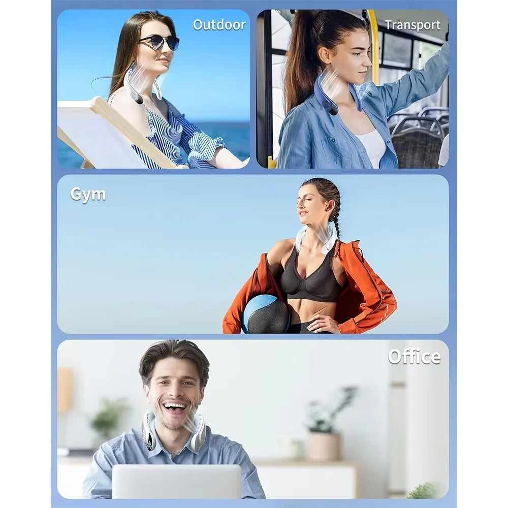 Turbo Neck Fan Pro — Hands-Free Bladeless Cooling Fan