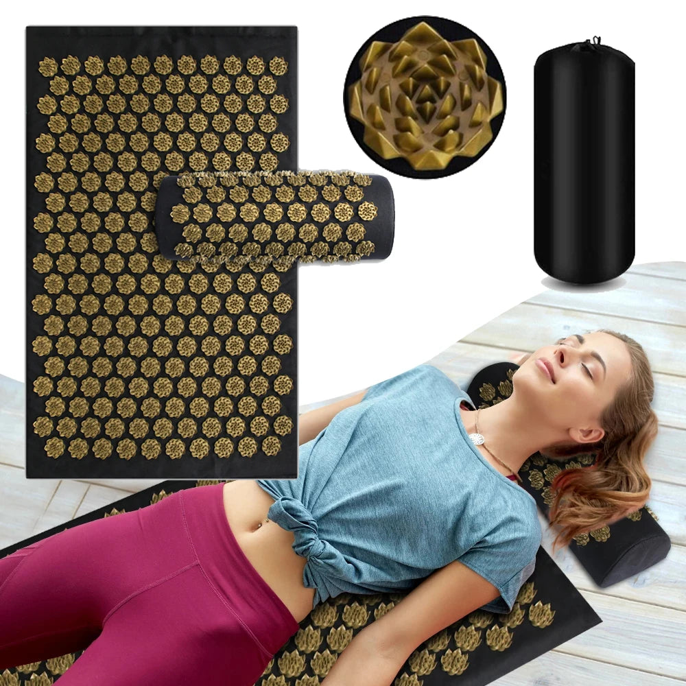 Acupressure Mat & Pillow Set | Natural Muscle Relief, Stress Recovery & Deep Relaxation