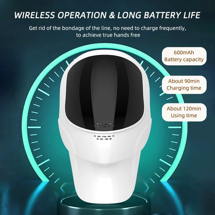 Wireless LED Face & Neck Beauty Mask | 7-Color Light Therapy for Skin Rejuvenation