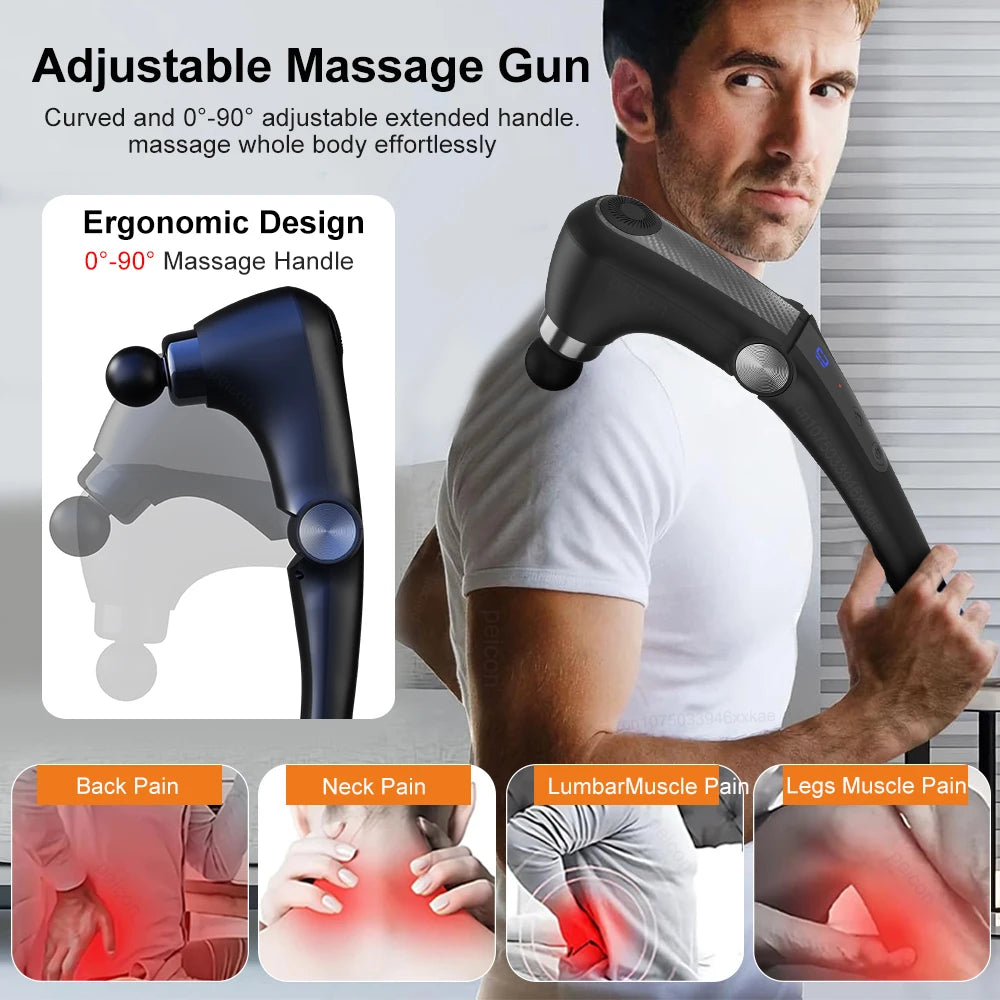 Professional Deep Tissue Massage Gun | 9-Speed Percussion Therapy with Hot & Cold Attachments