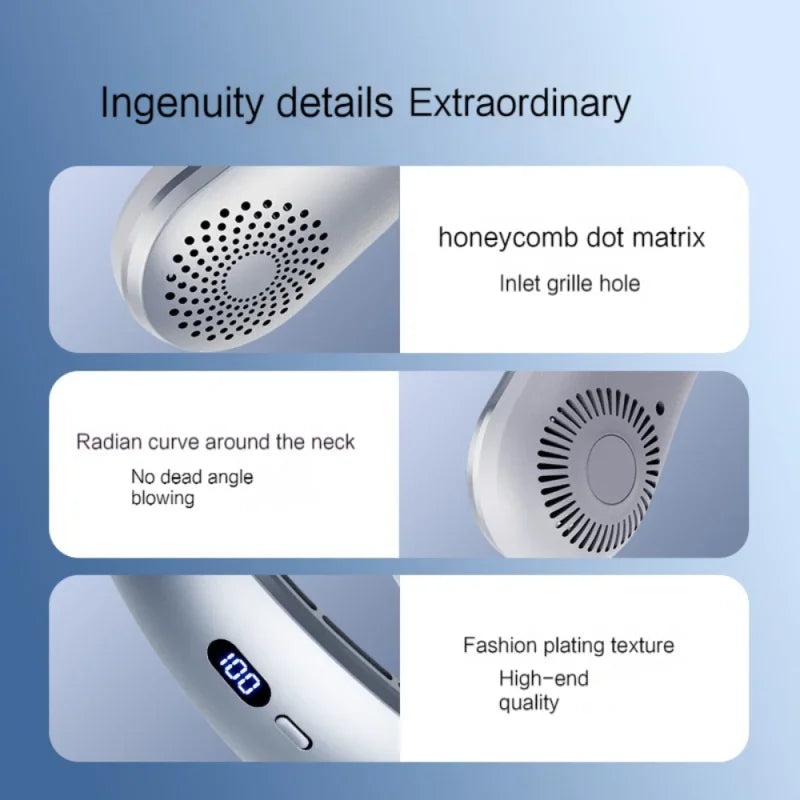 CoolBreeze Pro™ Neck Fan — Hands-Free Personal Cooling, Anywhere